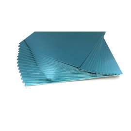 TGXRZX Metallic Lake blue Cardstock Paper,Size 8 "x 11" (250gsm), 15PCS, Mirror Finish Gold Foil Board for Crafting, Invitations, and Decorations,Die Cut and Plotter,Card Making (Lake blue)