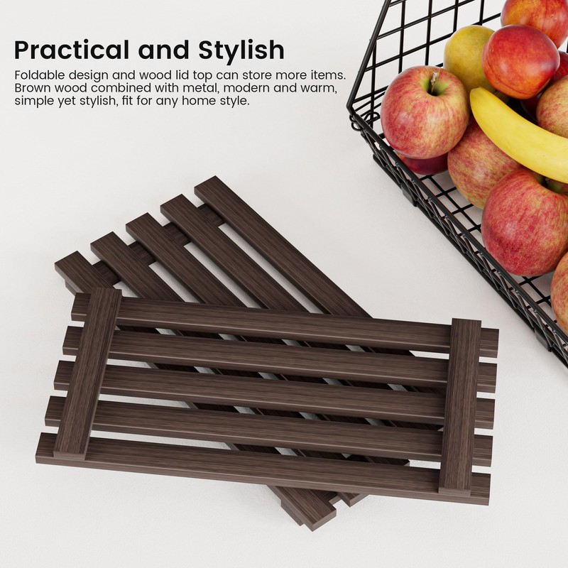 GGIU Wire Fruit Basket for Kitchen Storage: Hanging and Counter