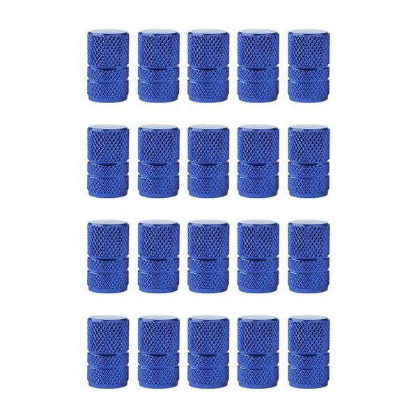 SENZEAL 20PCS Tire Valve Stem Caps Round Aluminum Car Tyre