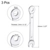 uxcell 3pcs 6mm Thin Combination Wrench with Offset 6-Point End