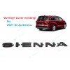 Sienna OVERLAY Rear Liftgate Matte Black SIENNA Letter Logo Emblem