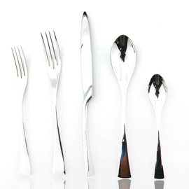 JASHII 18/10 Stainless Steel 20 Piece Mirror Polished Silver Flatware Set,Dinner Knife Fork Salad Fork Dessert Spoon Coffee Spoon，Service for 4 ，Silverware Utensil Sets