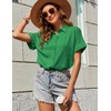 Zeagoo Women Short Sleeve Shirts Summer Work Blouse Short Sleeve