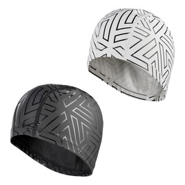 Adult Waterproof Swimming Cap Swim Pool Cap Beach Surfing Bathing Cap Comfortable Adult Swimming Caps Non-Slip Lining Swim Hat Elastic Ears Protection Shower Cap Soft Beanie Cap For Long Short Hair