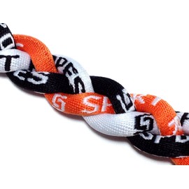 Sport Ropes Triple Titanium Necklace (Orange/Black/White, 18")