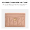 Coach Women's Quilted Essential Card Case, B4/Cream
