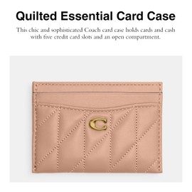 Coach Women's Quilted Essential Card Case, B4/Cream