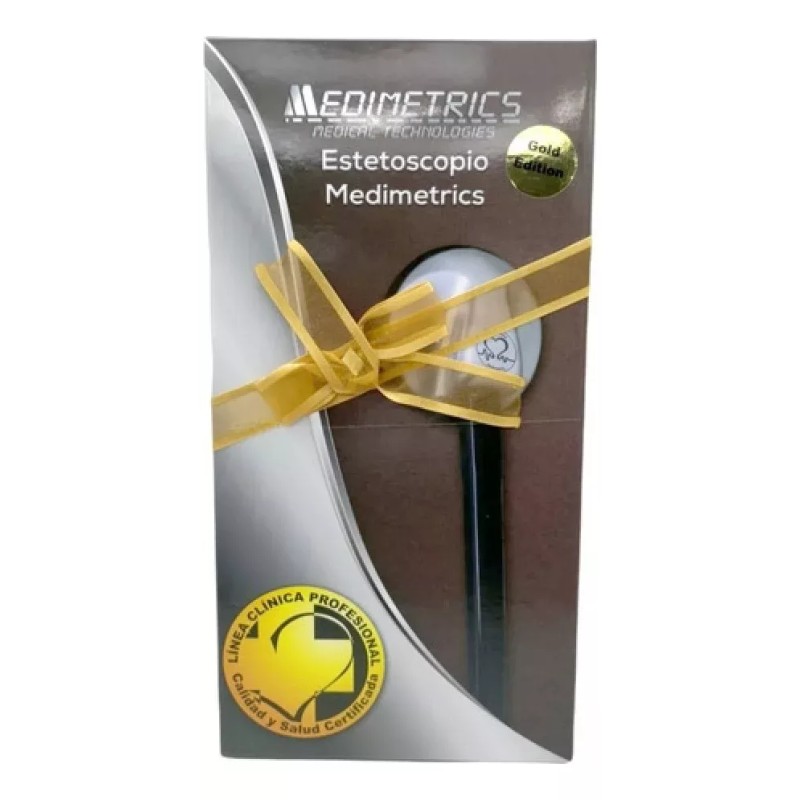 Medimetrics Estetoscopio Cardio 1pro Dorado Doble Frecuencia Medimetrics