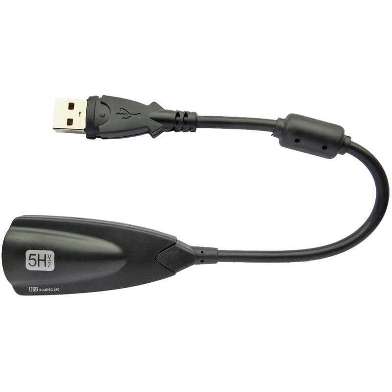 keepdrum USB-HA USB Audio Adapter with Microphone and Headphone Input