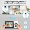 Simyke Smart Baby Monitor with 2 Cameras and Audio,App,Long Range,Night