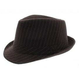 Milani Classic Brown Pinstripe Fedora