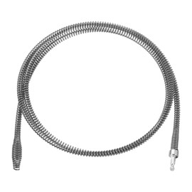 uxcell 1 Pcs Drain Clog Remover 78.7 inch 2 M 10mm Thick, Drain Augers Hair Remover Spring Cable with Electric Drill Connector, Plumbing Snake for Kitchen Sink, Bathtub Drain Toilet