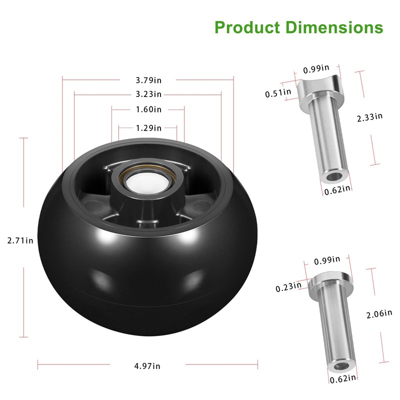 yourour AM125172 Deck Wheel Kit Compatible with 48" 54" 60"