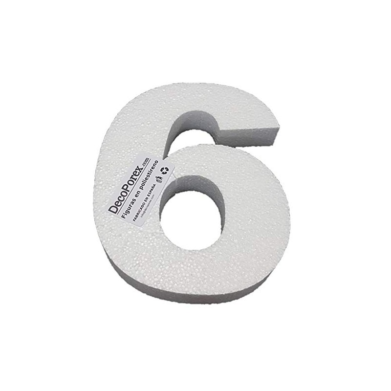 Expanded Polystyrene Numbers 20cm Height for Decorations, Crafts, Birthdays and