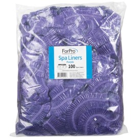 ForPro Professional Collection 100 Count Purple Pedicure Tub Liners Disposable Spa Liners for Salons and Spas