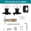 Orger 2 Pack Passage Crystal Door Knobs, Keyless Non-Locking Interior