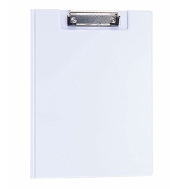 eBuyGB A4 Durable PVC Clipboard with Folding Cover - White