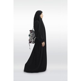 Women's Dresses Islam Abaya Clothing Women Dubai Prayer Islamic Robe African Kaftan Turkey Dress Full Length with Hijab, black