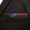 [S&W SHLAX&WING] Men's Necktie Maroon Necktie Set Blue Red Stripe,