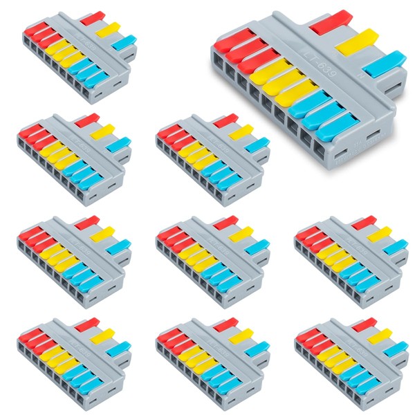 Innfeeltech 10 Pieces Connection Clamp, 3 in 9 Out Connection
