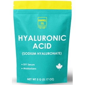 Amriel Co Pure Hyaluronic Acid Powder 5g – 100% Cosmetic Grade for DIY Face Serums, Skincare, and Hydration Boosting Formulas BY AMRIEL CO.