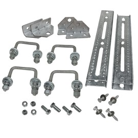 A.A 12" Galvanized Swivel Top Bunk Bracket Kit with Hardware for Boat Trailer, fits 2x3 Cross Members, Heavy Duty (4 Pack)