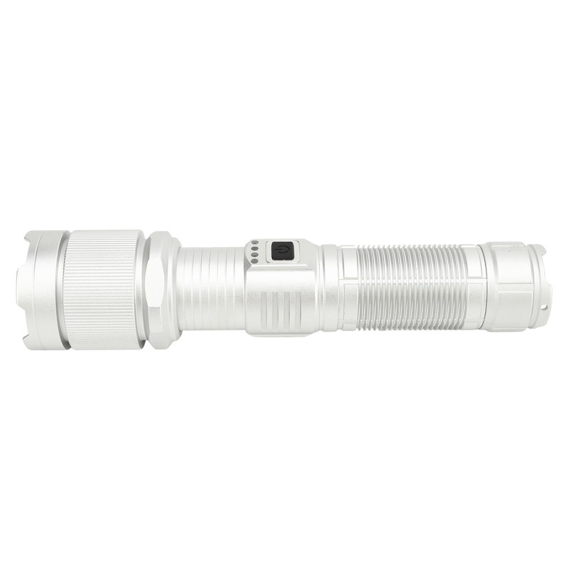Rechargeable LED Flashlight High Luminous Flux 8000LM Telescopic Zoom Handheld