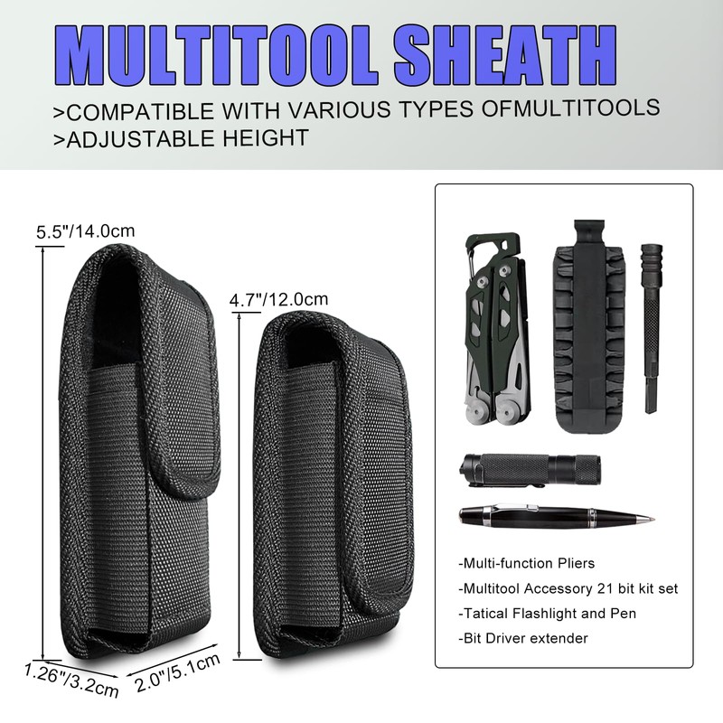 Multitool Sheath, EDC Belt Pouch Organizer for Men,Tool Sheath Compatible