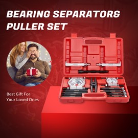 KOOPOOL Bearing Puller and Splitter Kit, Separator and Puller Set, Pinion Bearing Puller and Wheel Removal Tool, 5 Ton Capacity Bearing Separator with 2’’ and 3’’ Bearing Separator Jaws, 14Pcs