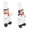Resin Couple Chef Figurine Sculptures Statues Decor Kitchen Bar Cabinet