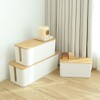 Muas Wood Cover Multi-Tap Organizer (Velcro tie included) Cable outlet
