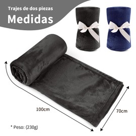YURIRIA 2 Pack Frazada de Alta Calidad Mantas para Bebé Cobija Franela de Cama o Sofá Manta Cómoda y Suave Calientita Tejido Cálido(Gris Oscuro+Azul)