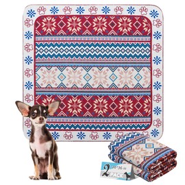 ESGPET Washable Pee Pads for Dogs - 34”x36” 2PCS, Whelping Pad for Puppy Training, Playpen Crate Bed Floor Protector, Reusable Dog Potty Pads Non-Slip, Super Absorbent & Odor Controlling, Red Stylish