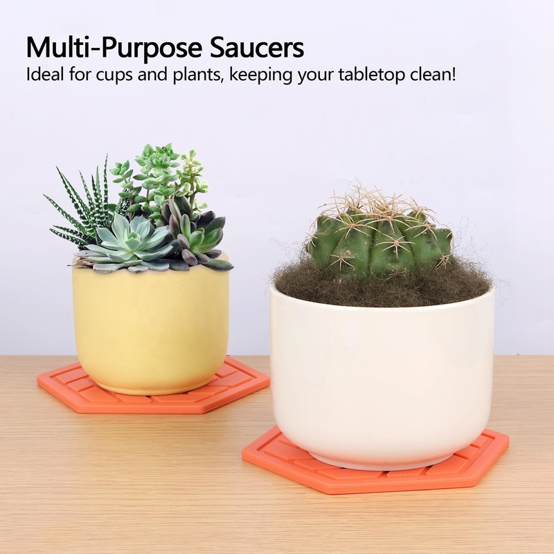 Shinemade Silicone Drink Coasters Set of 4,Flexible & Heat-Resistant -