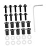 RASTKY 10 Piece Black Motorcycle Windscreen Screw Set Fits All