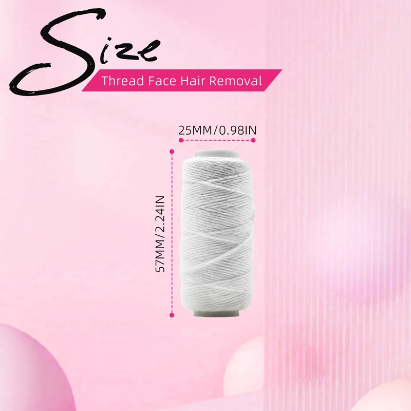 Electric Hair Remover Thread, 8 Rolls Cotton Thread for Epilator,