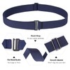 SANSTHS Women Flat Buckle No Show Stretch Belt, Invisible Adjustable