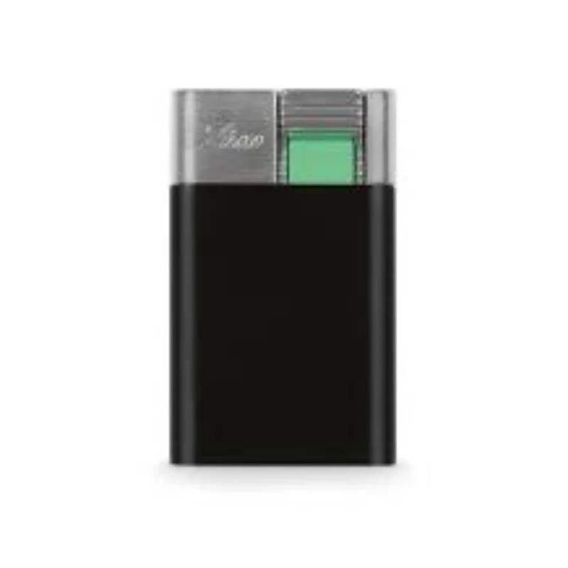 Zino ZM Jetflame Cigar Lighter, Black & Brushed Chrome, 51002979,