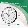 bakbrand Wall Clock Non-Ticking Silent Modern Simple Style Round Decor