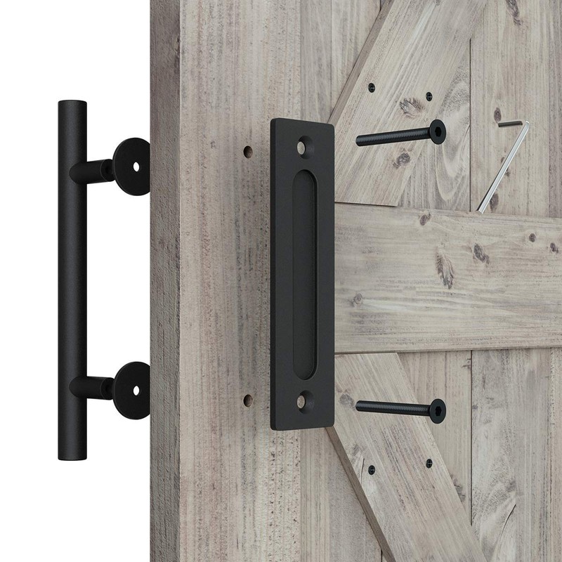 SMARTSTANDARD 12" Heavy Duty Sliding Barn Door Handle, Pull and