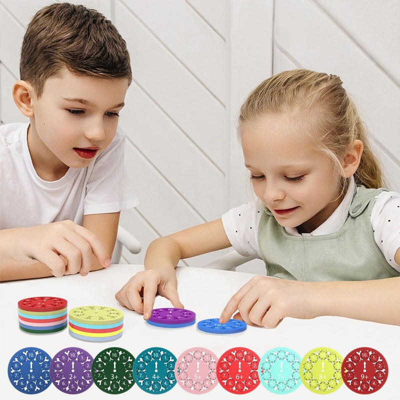 9 Pieces Maths Fidget Spinner: Math Toys for Kids, Educational