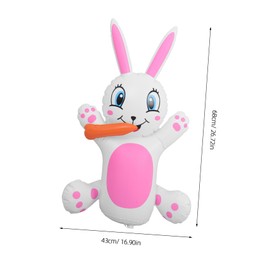 MERRYHAPY Giant Inflatable Easter Bunny Statue for Yard Decorations Easy to Inflate Outdoor Easter Party Favors