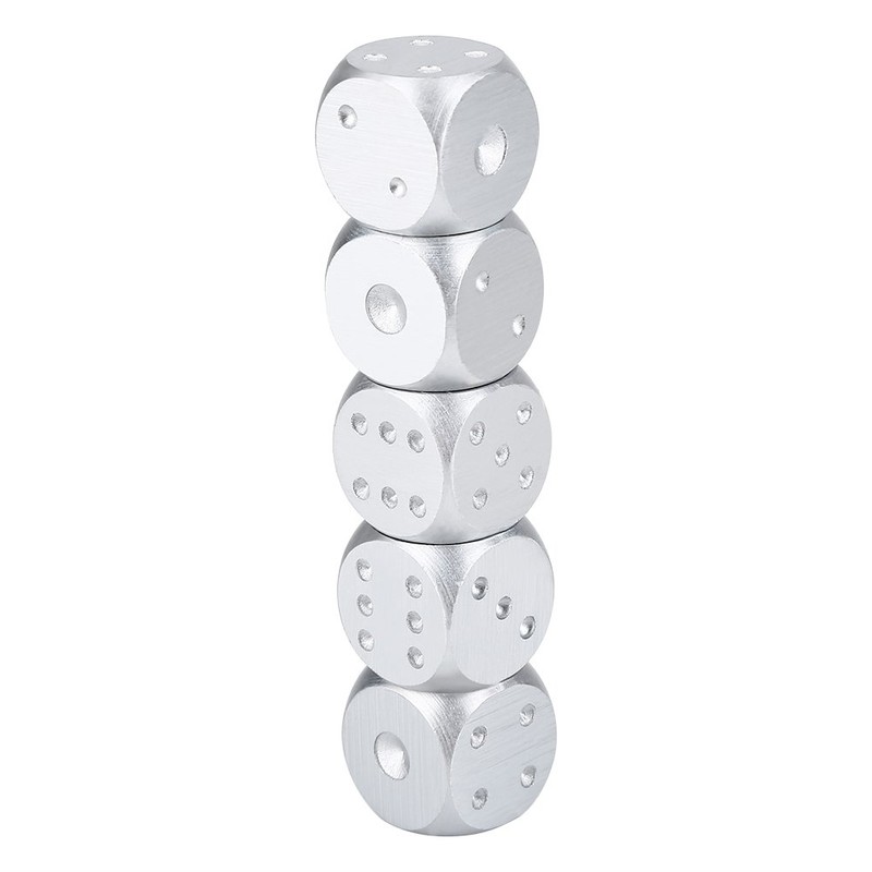 Silver Dice, Silver Dice, Polyhedral Dice Set, Metal Dnd Dice