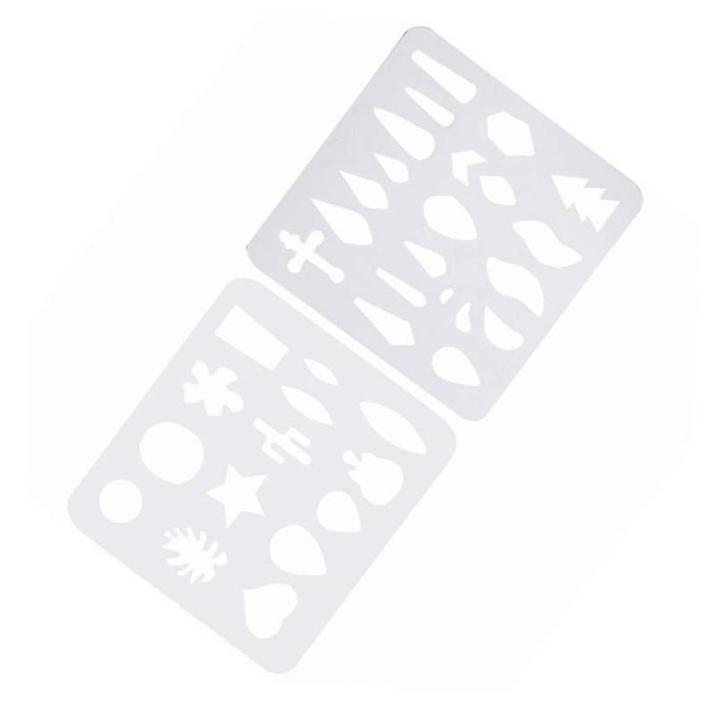 TEHAUX 2pcs White Earring Stencils Hollow-Out Craft Templates for Handmade