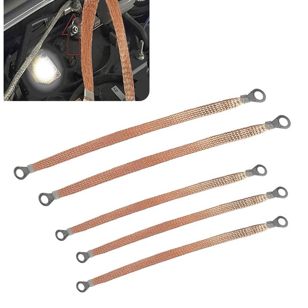 Sephile 5 PCS Car Engine Grounding Strap Kit, 3 PCS