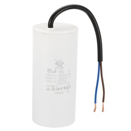 PATIKIL CBB60 80uf Running Capacitor,1Pcs AC 450V 2 Wires 50/60Hz Cylinder 120x54mm for Water Pumps, Washing Machines Motor Start