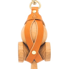 TOKYO KENDAMA Kendama Holder, Camel, Genuine Leather, Tochigi Leather, Brass, Made in Japan, Camel