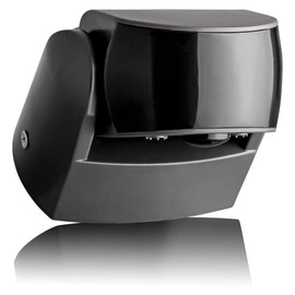 SEBSON SEBSON? Bewegungsmelder Aussen - 2er Set - IP65 Aufputz, LED geeignet, programmierbar, Infrarot Sensor 12m / 180 - 3m / 360 (2 Sensoren), Wand Montage schwenkbar, 3-Draht Anthrazit