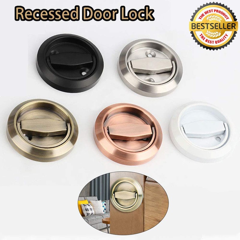 tooloflife 2 x Recessed Sliding Door Handles Invisible Door Handle