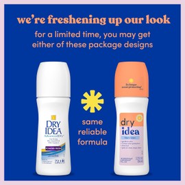 Dry Idea Roll-On Deodorant & Antiperspirant | 2X Longer Sweat Protection | 72-Hour Odor Protection | Gentle on Skin | Fresh Linen Scent, 3.25 oz. (6 count)